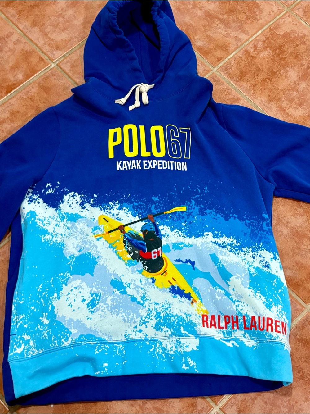 POLO RALPH LAUREN Men's 67 Kayak Expedition Fleece Hoodie Sweatshirt BLUE XXL